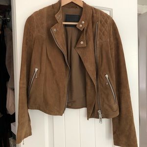 AllSaints suede brown jacket